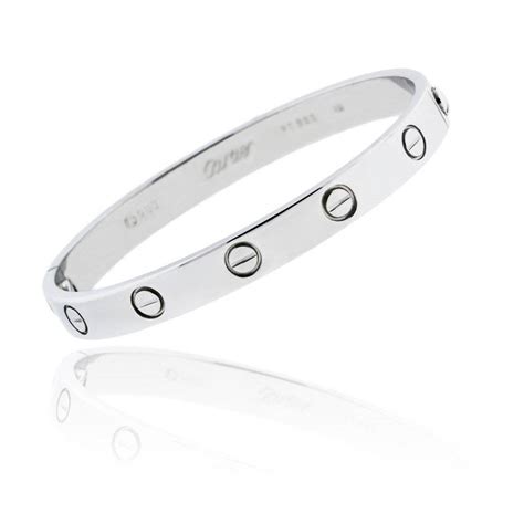 silver cartier love bracelet replica|authentic used cartier love bracelet.